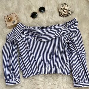 Off the Shoulder, Nautical Crop Top